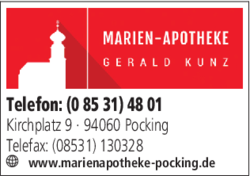 Logo Marien-Apotheke
Inh. Apotheker Gerald Kunz